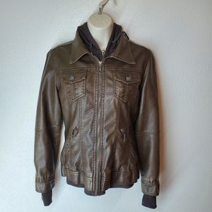 Made By Johnny Brown Vegan Leather Jacket